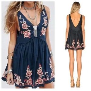Free People Intimate Embroidered Aida Slip Dress Size Medium